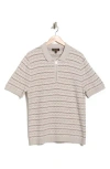 Truth Patterned Knit Quarter Zip Sweater In Gray