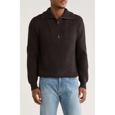 Truth Quarter Zip Pullover In Brown