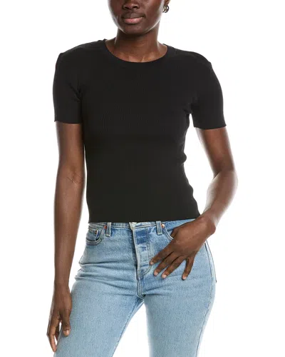 Truth Ribbed Top In Black