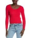 Truth Ribbed Top In Red
