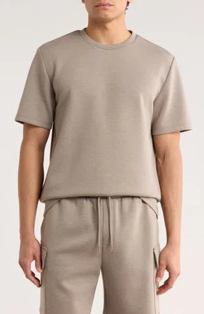 Truth Scuba Knit Crewneck T-shirt In Brown