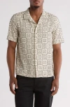 Truth Short Sleeve Button Front Embroidered Shirt