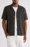 Truth Short Sleeve Button Front Embroidered Shirt