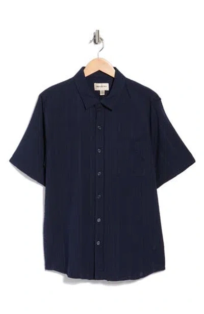 Truth Short Sleeve Button-up Shirt In Blue