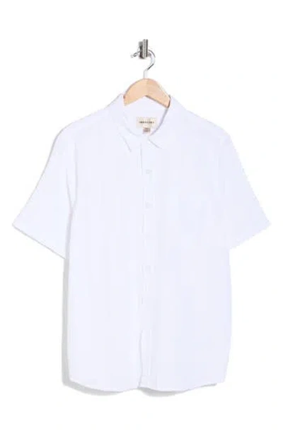 Truth Short Sleeve Button-up Shirt In White