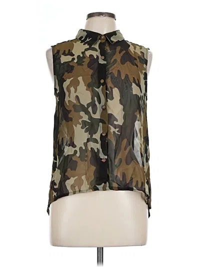 Pre-owned Truth Sleeveless Blouse In Green