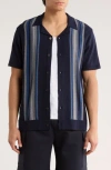 Truth Stripe Camp Shirt In Blue