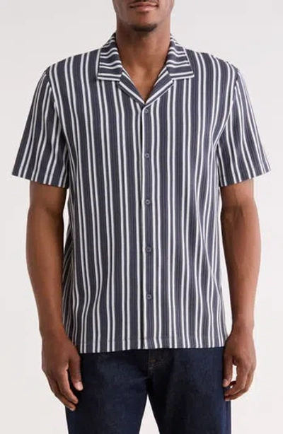 Truth Stripe Camp Shirt In Blue