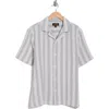 Truth Striped Button Front Shirt In Gray