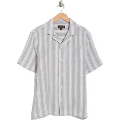 Truth Striped Button Front Shirt In Grey