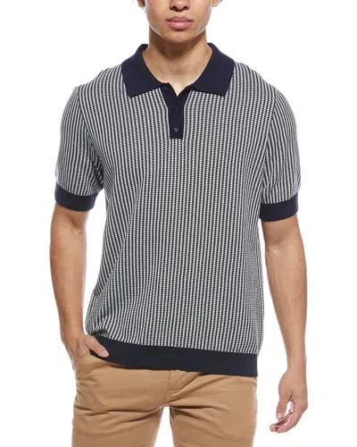 Truth Striped Polo Sweater In Blue