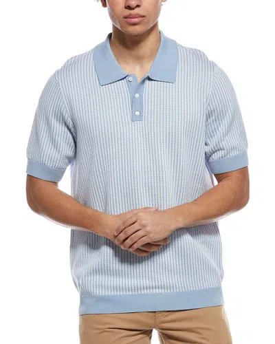 Truth Striped Polo Sweater In Blue