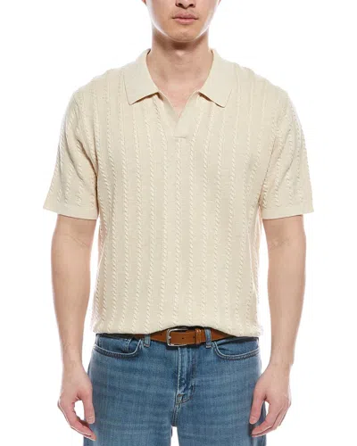 Truth Texture Knit Polo In White