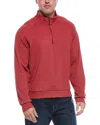 Truth Textured 1/2-zip Funnel Neck Pullover In Red