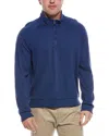 Truth Textured 1/2-zip Funnel Neck Pullover In Blue