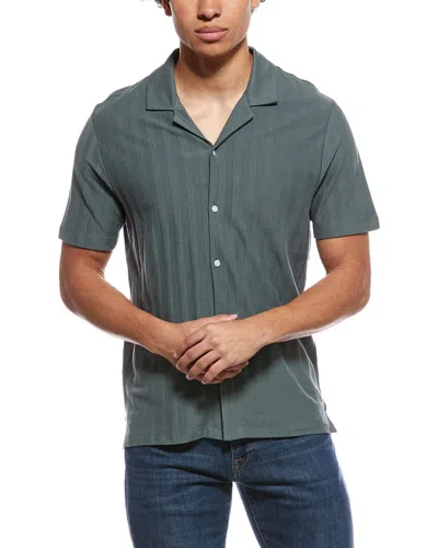 Truth Textured Cuban Shirt In Green
