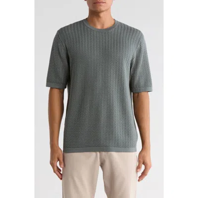 Truth Textured Knit T-shirt In Gray