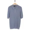 Truth Textured Quarter Zip Polo In Blue