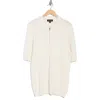 Truth Textured Quarter Zip Polo In White