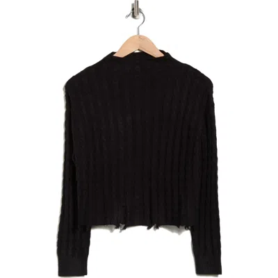 Truth Turtleneck Cable Knit Sweater In Black