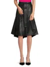 TRUTH WOMEN'S BAILEY BELTED LEATHER SKIRT