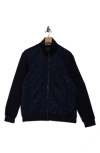 Truth Zigzag Quilted Jacket In Blue