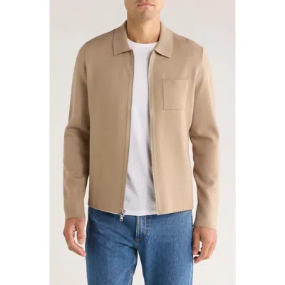 Truth Zip Sweater In Nude