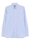 Truzzi Button-down Pocket Shirt In Blue