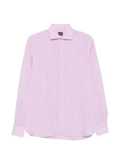 Truzzi Chest-pocket Button-up Shirt In Pink