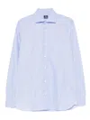 Truzzi Striped Cotton Shirt In Blue