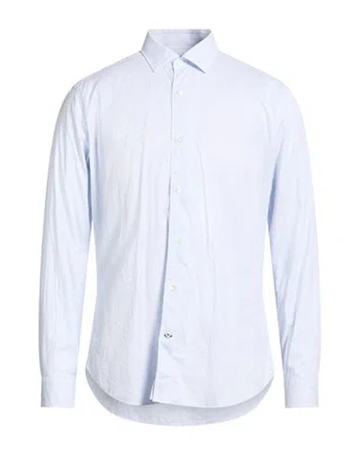 Truzzi Man Shirt Azure Size 15 ¾ Cotton In Blue