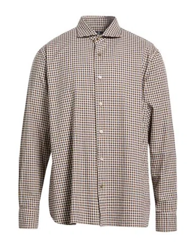 Truzzi Man Shirt Beige Size 15 ¾ Cotton