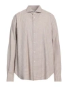 Truzzi Man Shirt Brown Size 17 ½ Cotton In Brown
