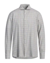Truzzi Man Shirt Light Grey Size 17 ½ Cotton In Grey