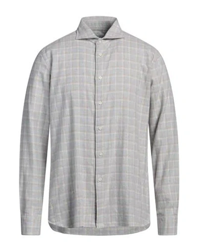 Truzzi Man Shirt Light Grey Size 17 ½ Cotton