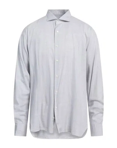 Truzzi Man Shirt Light Grey Size 17 ½ Cotton
