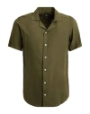 Truzzi Man Shirt Military Green Size 16 ½ Viscose In Green