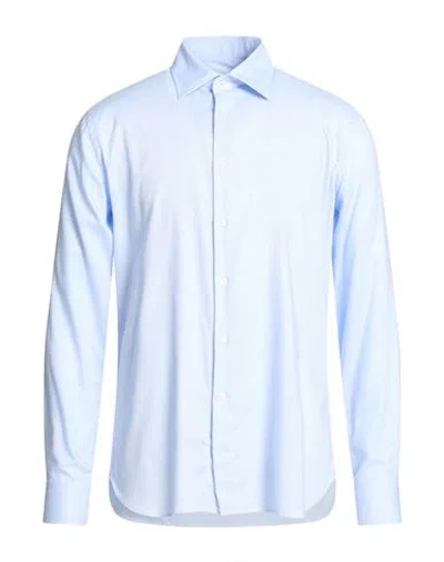 Truzzi Man Shirt Sky Blue Size 16 Cotton