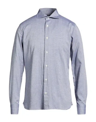 Truzzi Man Shirt Slate Blue Size 15 ½ Cotton