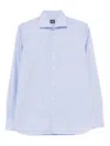 Truzzi Striped Cotton Shirt In Blue