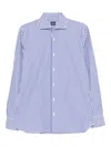 Truzzi Striped Cotton Shirt In Blue