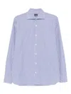 Truzzi Striped Cotton Shirt In Blue