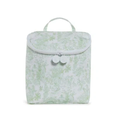 Trvl Design Bunny Toile Insulated Lunch Bag In Green