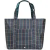 Trvl Design Cambridge Plaid Jumbo Tote In Blue