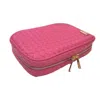 Trvl Design Luxe Woven Zip Around Bag In Dahlia In Pink