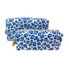 Trvl Design Women's Cosmetic Travel Bag In Blue Cheetah