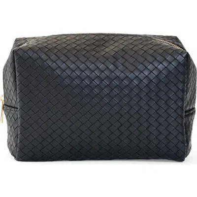 Trvl Design Woven Jet Cosmetic Bag In Black