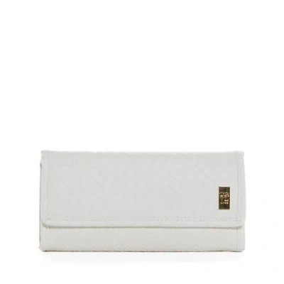Trvl Design Woven Jewel Wallet In White