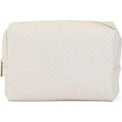 Trvl Design Woven Sand Cosmetic Bag In White