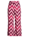 Try Me Woman Pants Magenta Size 8 Polyester, Elastane In Multi